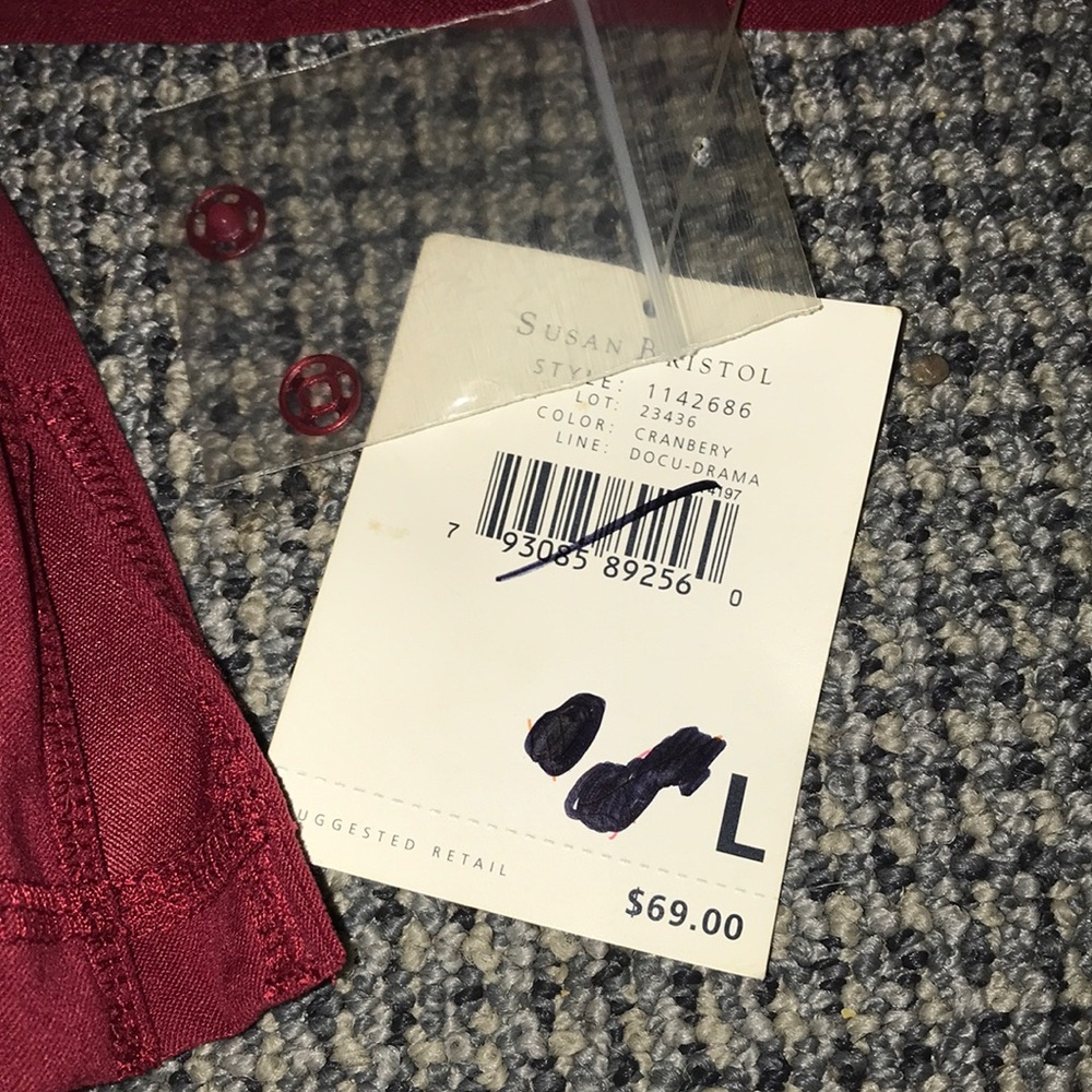 Susan Bristol Red Button-Front Jacket - Picture 5 of 7